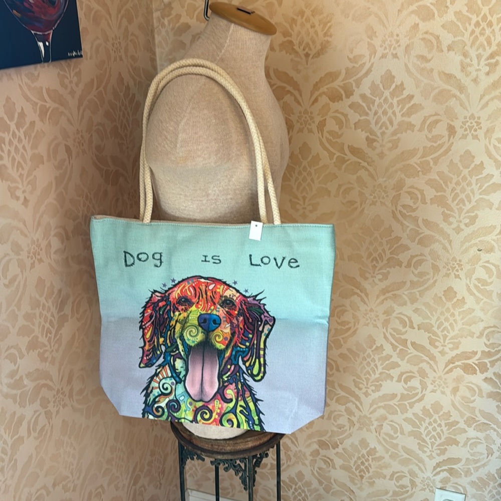 Dog is love tote